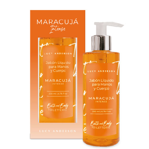 LUCY ANDERSON JABÓN LÍQUIDO PARA MANOS Y CUERPO MARACUJÁ INTENSE X 200 ML.